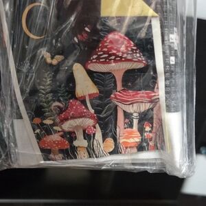 Mushroom and Butterfly Art Print